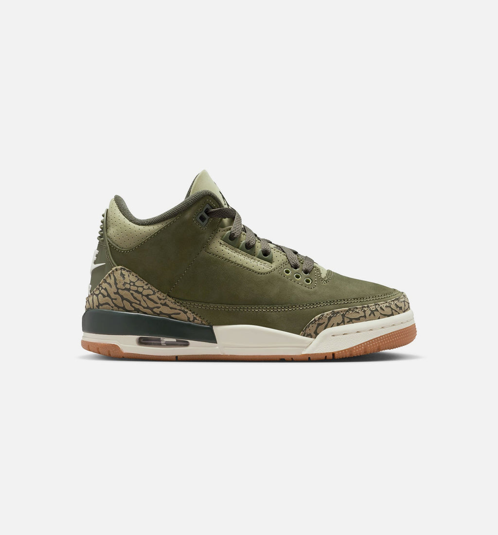 Air Jordan 3 Retro Medium Olive | Grade School Lifestyle Shoe | Medium Olive/Sequoia/Light Olive/Sail