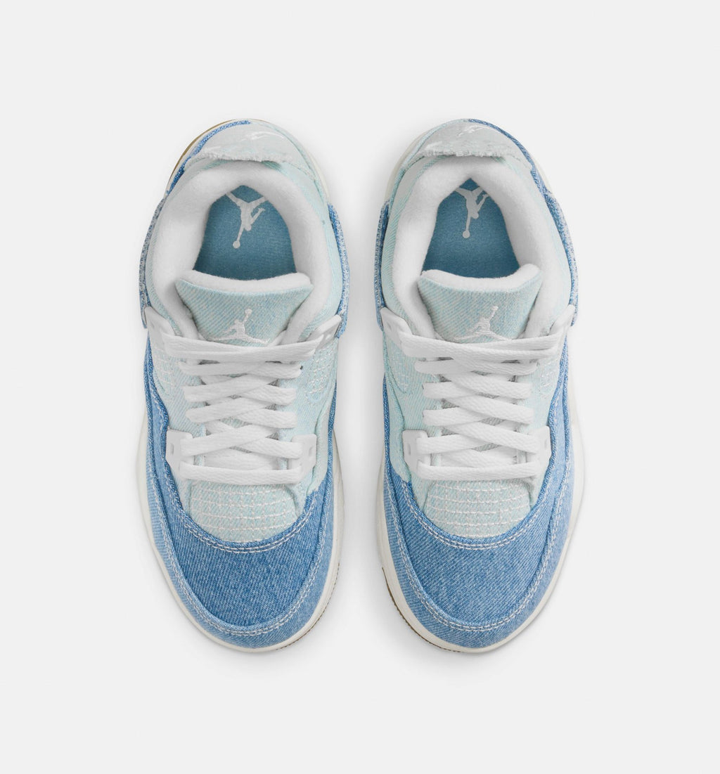 Air Jordan 4 Retro “Worn Blue” Preschool Lifestyle Shoes (PS)