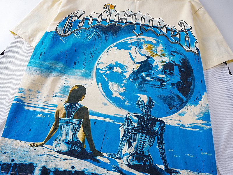 Godspeed E Pluribus Unum Faux Layered Long-Sleeve T-Shirt